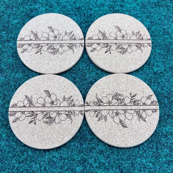 Hibiscus Cork Coasters - Picture 1 of 1